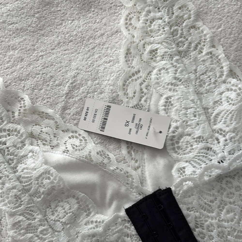 White Lace Tank by bebe - Picture 4 of 5